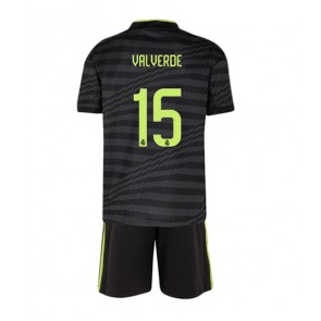 Real Madrid Federico Valverde #15 kläder Barn 2022-23 Tredje Tröja Kortärmad (+ korta byxor)